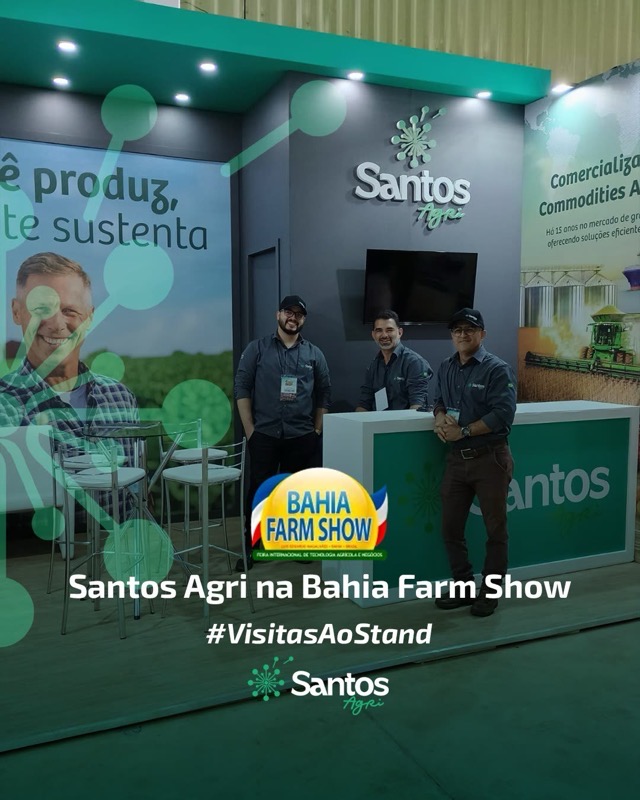 Santos Agri recebendo visitas no estande da Bahia Farm Show