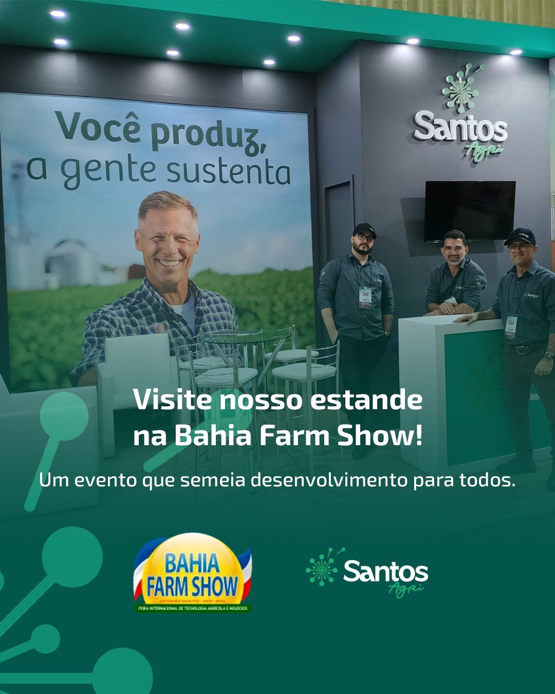 Equipe da Santos Agri no estande da Bahia Farm Show